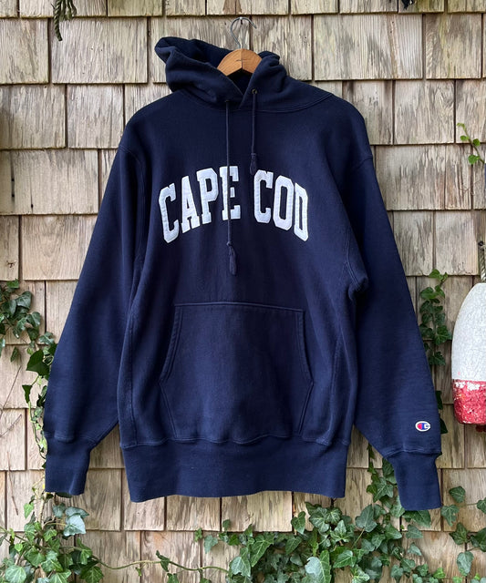 90s Cape Cod Champion Reverse Weave Hoodie Sweatshirt (XL)