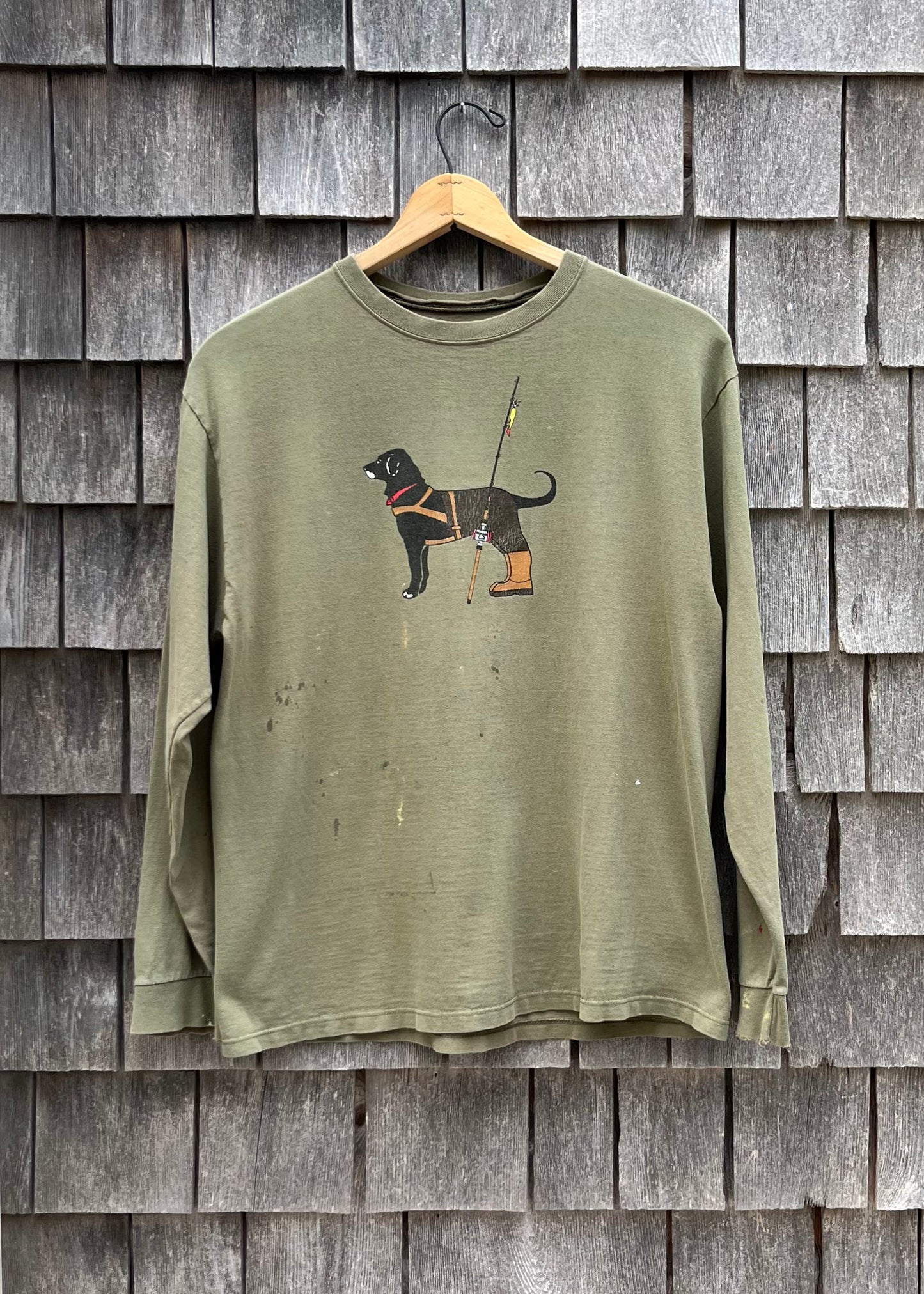 00s Black Dog Martha’s Vineyard Surfcast Dog Long Sleeve T-Shirt L