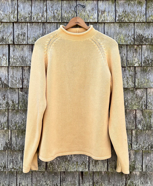 90s J.Crew Rollneck Cotton Knit Sweater (L)