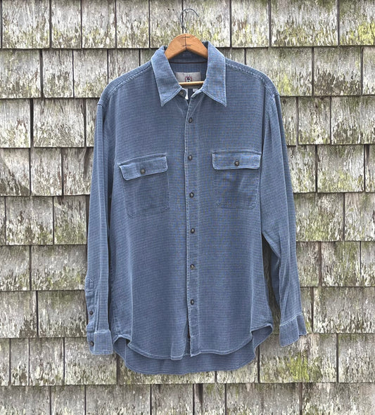 90s The Territory Ahead Open Weave Silk Button Front Shirt (L)