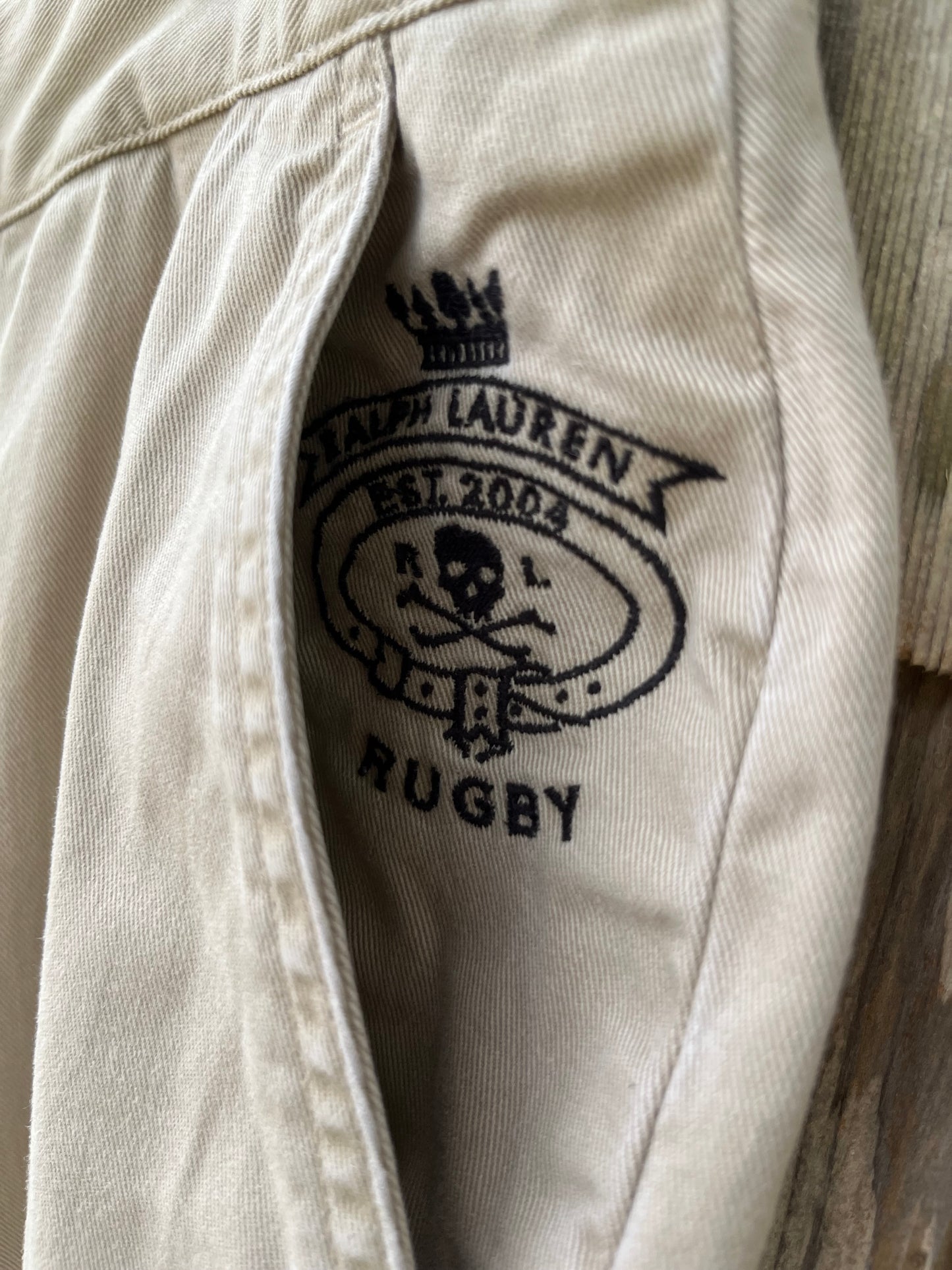 00s Ralph Lauren Rugby Silk Repp Patch Cotton Chino Pants (34/31)
