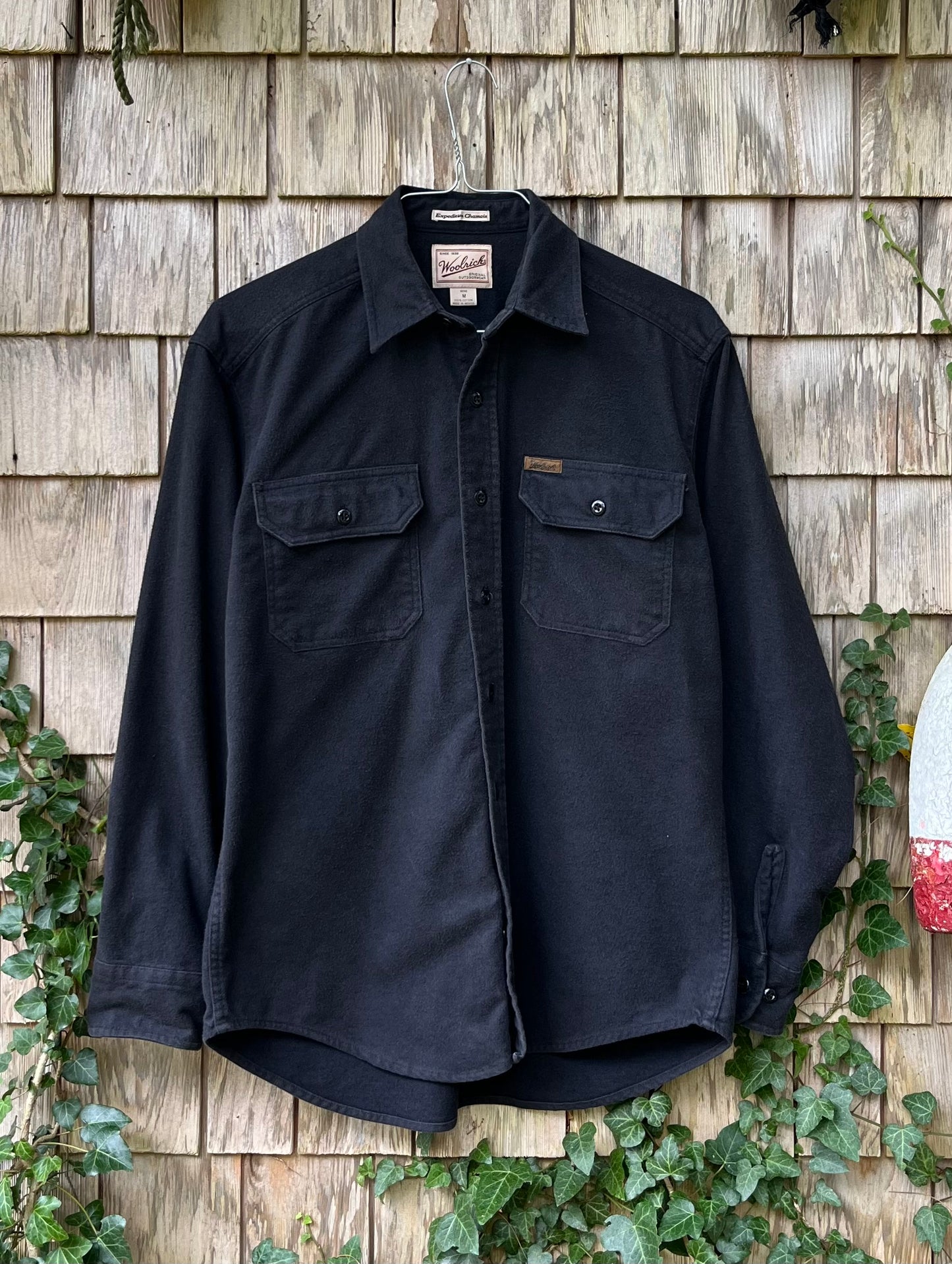 90s Woolrich 'Expedition Chamois' Cotton Flannel Shirt (L)