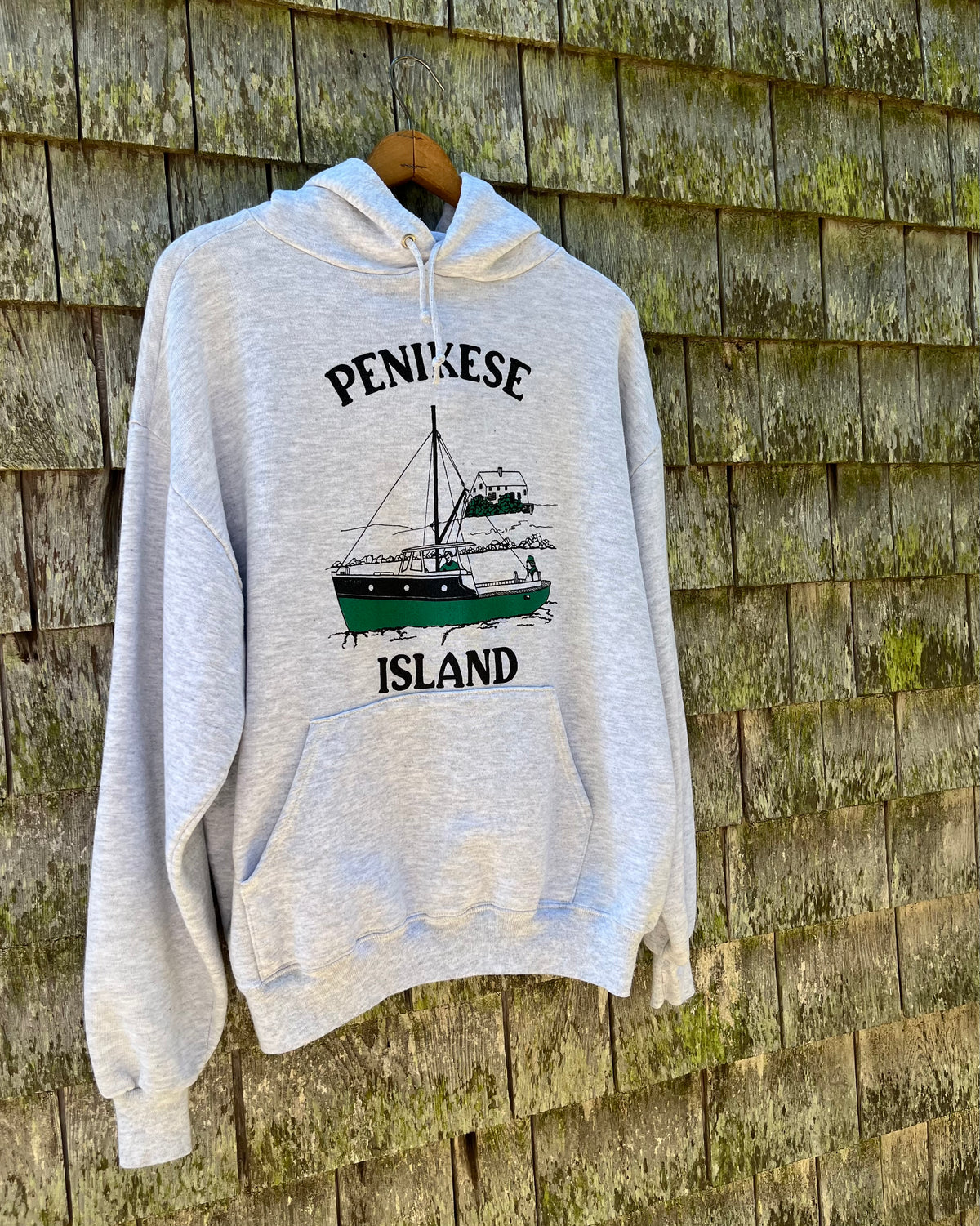 90s Penikese Island Hooded Sweatshirt (L)