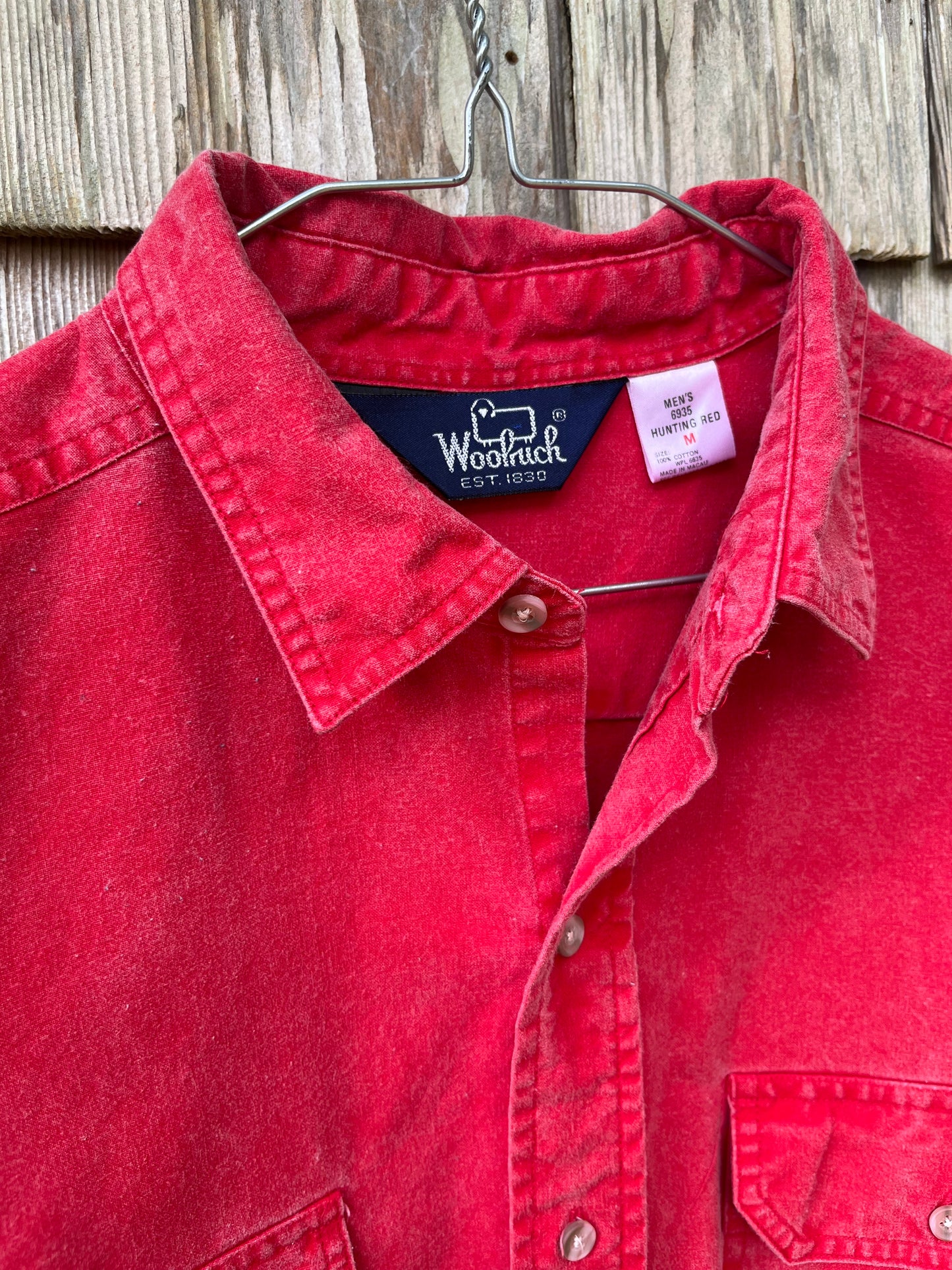 90s Woolrich Garment Dye Cotton Button Front Shirt (L)