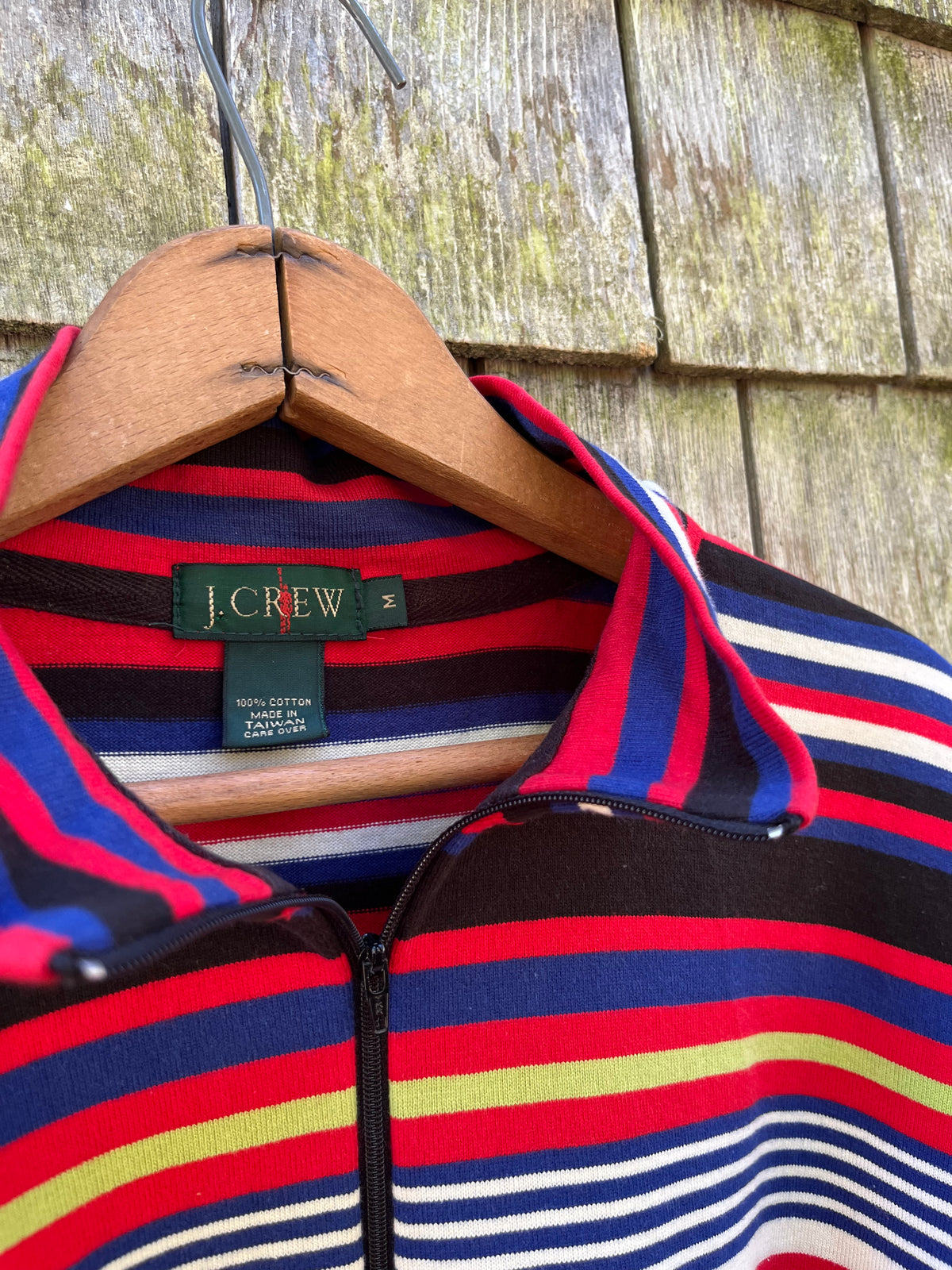 90s J.Crew Cotton Quarter Zip Pullover Shirt (XL)