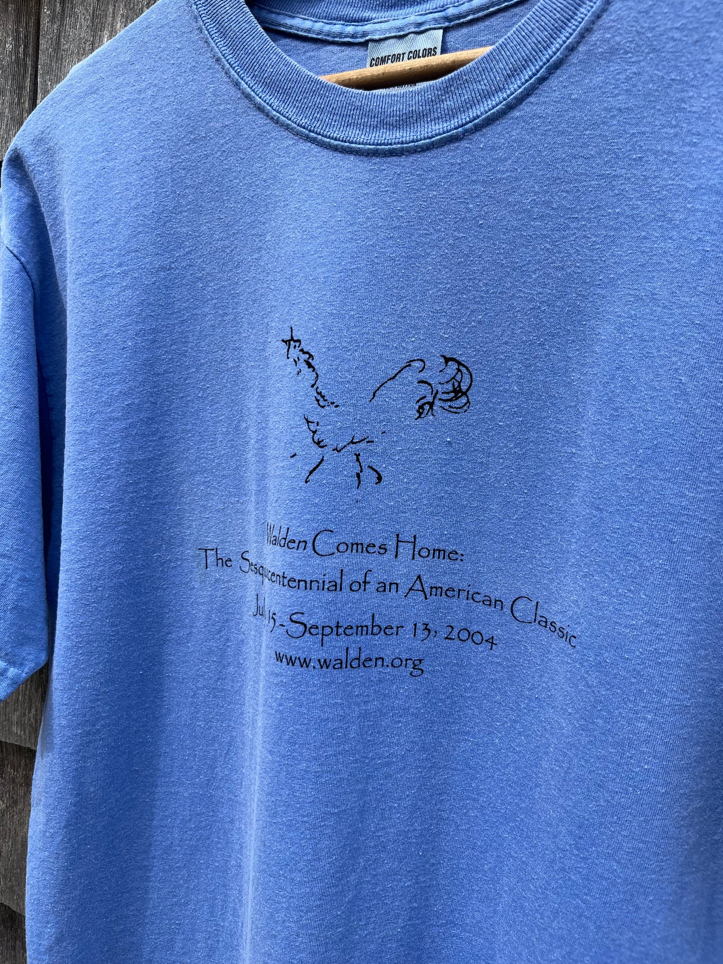 00s Walden Woods project Henry David Thoreau's Walden Sesquicentennial Garment Dyed T-Shirt (L)