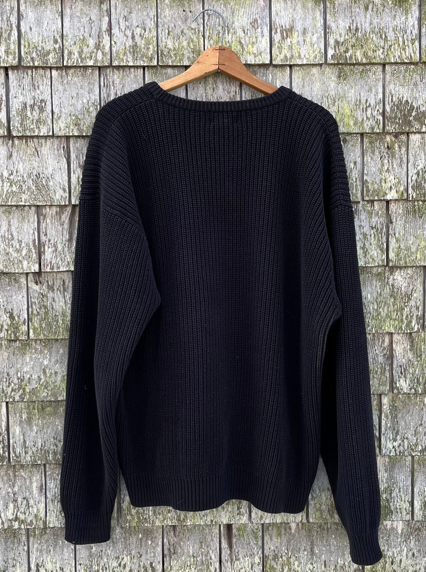 90s Lands’ End Shaker Stitch Cotton Crewneck Sweater (XL)