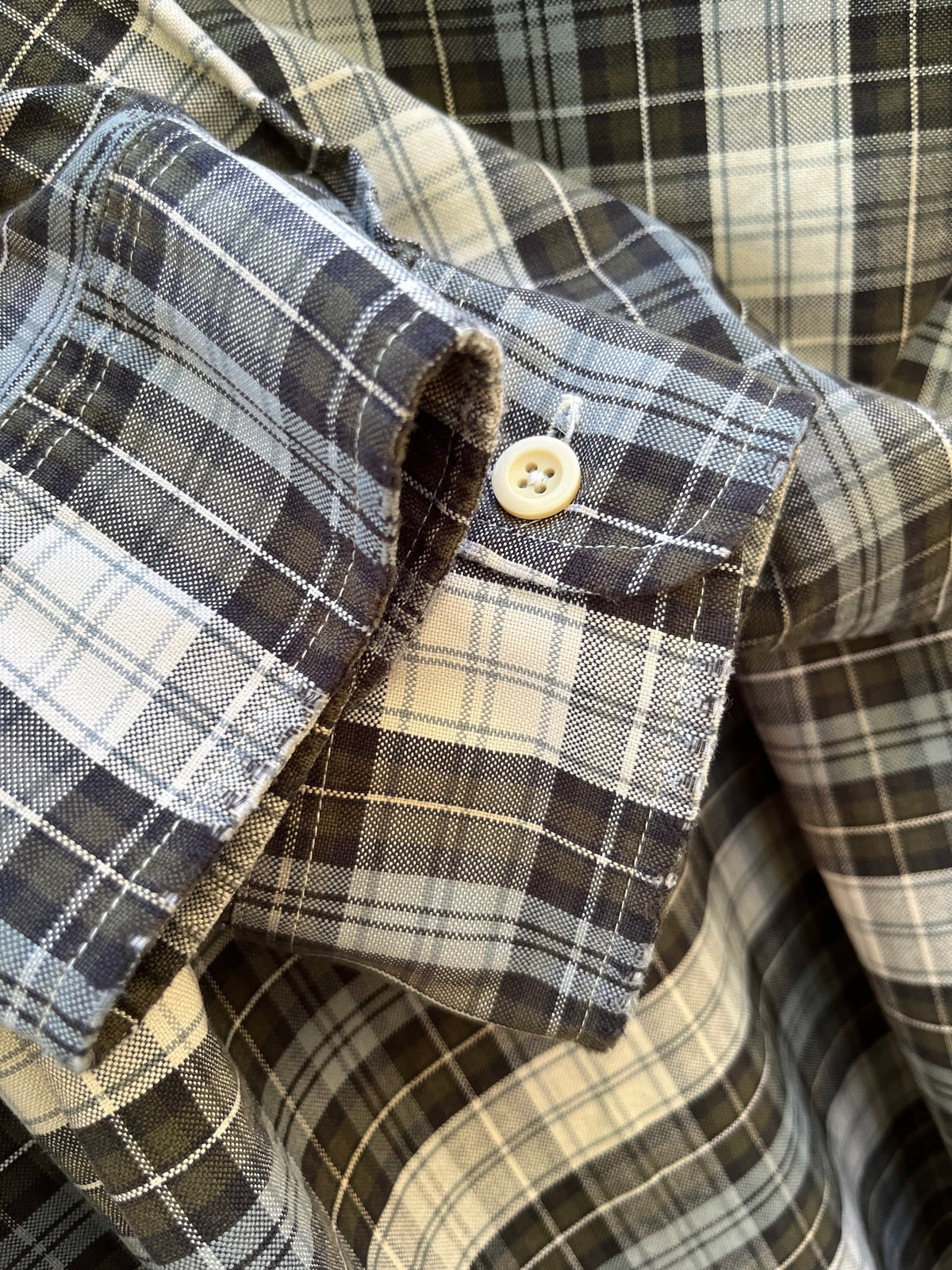 90s J.Crew Plaid Cotton Twill Button Down Shirt (XL)