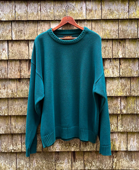 90s Eddie Bauer Shaker Stitch Cotton Knit Sweater (XL)