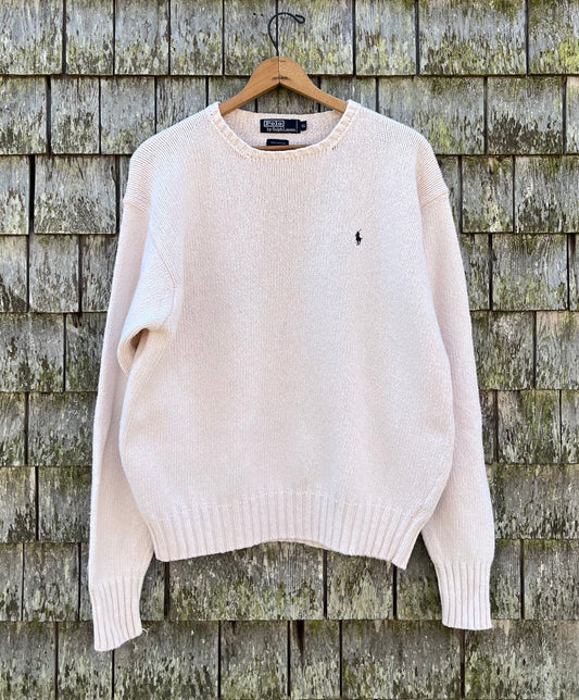 90s Polo Ralph Lauren Crewneck Cotton Knit Sweater (XL)