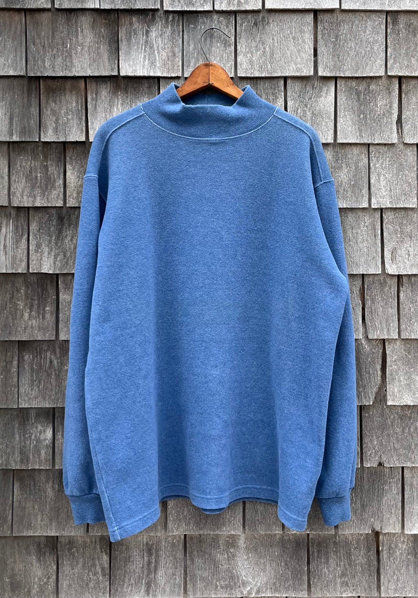 90s L.L. Bean Brushed Cotton Mock Neck Shirt (XL)