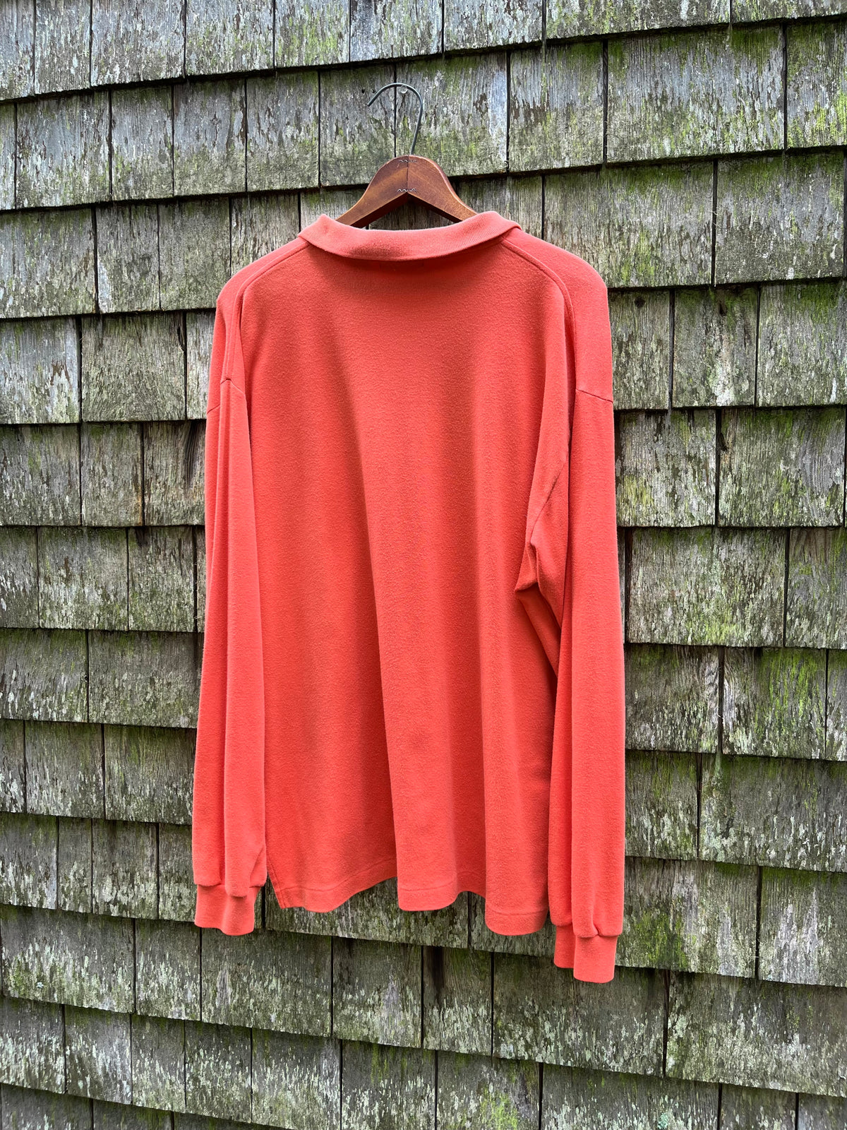 90s J.Crew Brushed Cotton Long Sleeve Polo Shirt (L/XL)