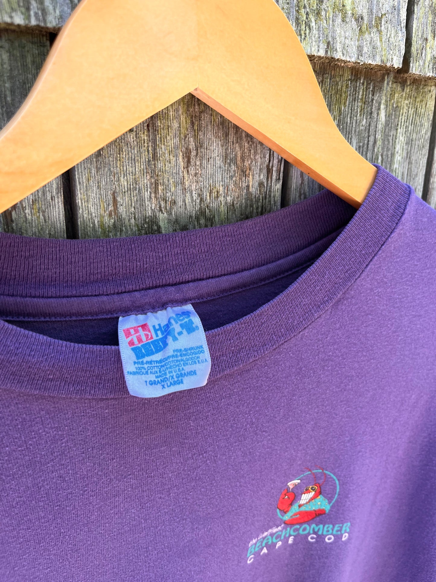 90s Wellfleet Beachcomber Lobster Logo T-Shirt (XL)