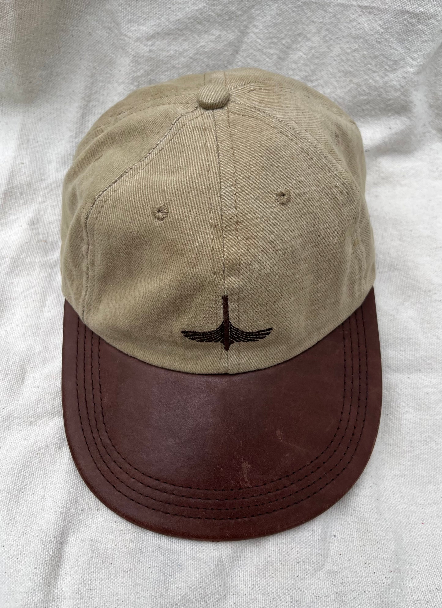 90s Wooden Boat Magazine Leather Brim Strapback Cap (OSFA)