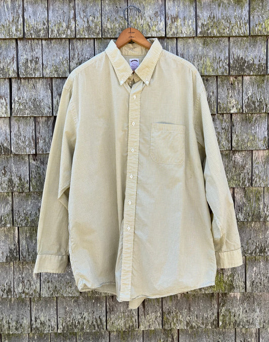 90s Brooks Brothers Makers Cotton Broadcloth Button Down Shirt (17.5/XL)