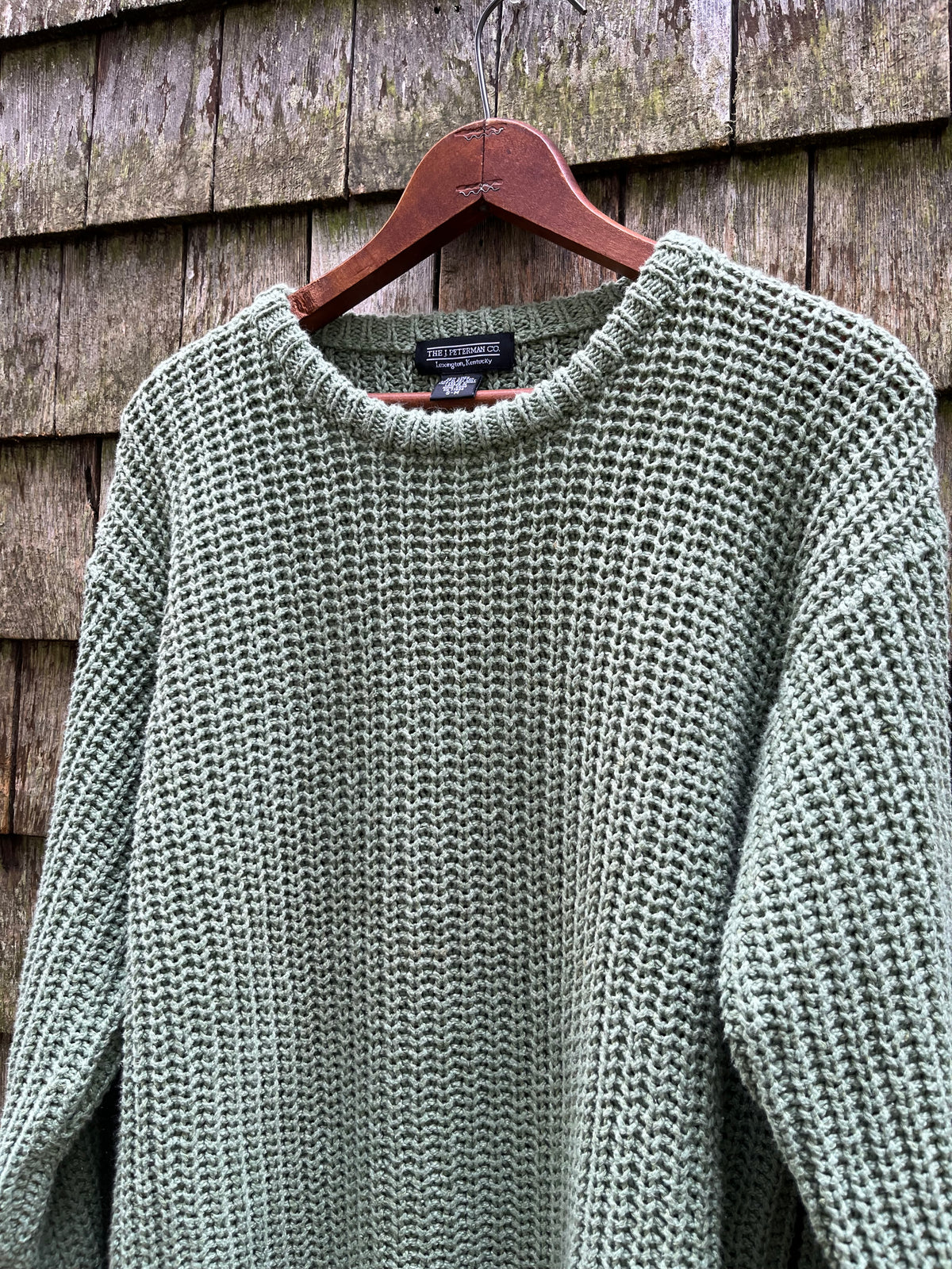 90s J. Peterman Crewneck Linen Cotton Knit Sweater (L)