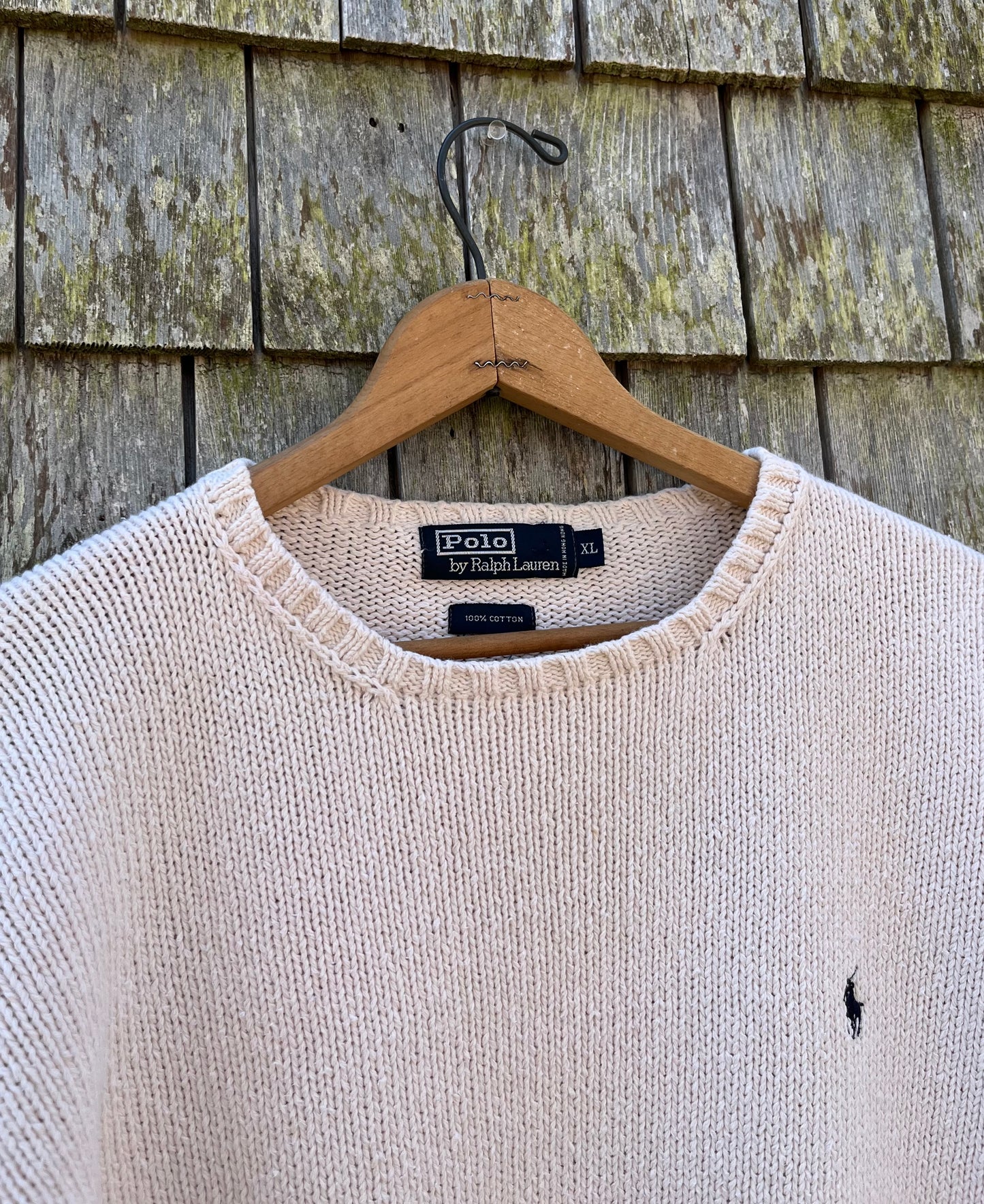 90s Polo Ralph Lauren Crewneck Cotton Knit Sweater (XL)