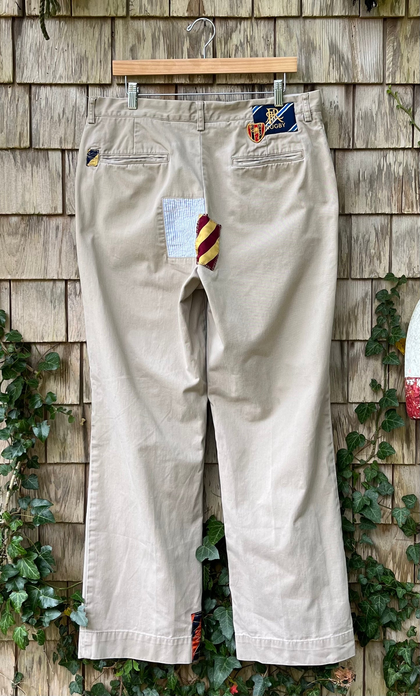 00s Ralph Lauren Rugby Silk Repp Patch Cotton Chino Pants (34/31)