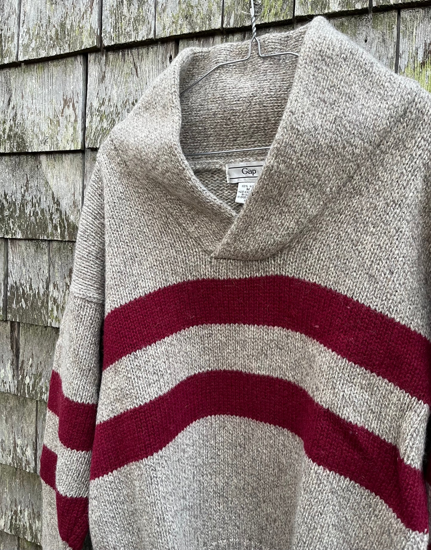 80s GAP Cowl Neck Wool Sweater (M)
