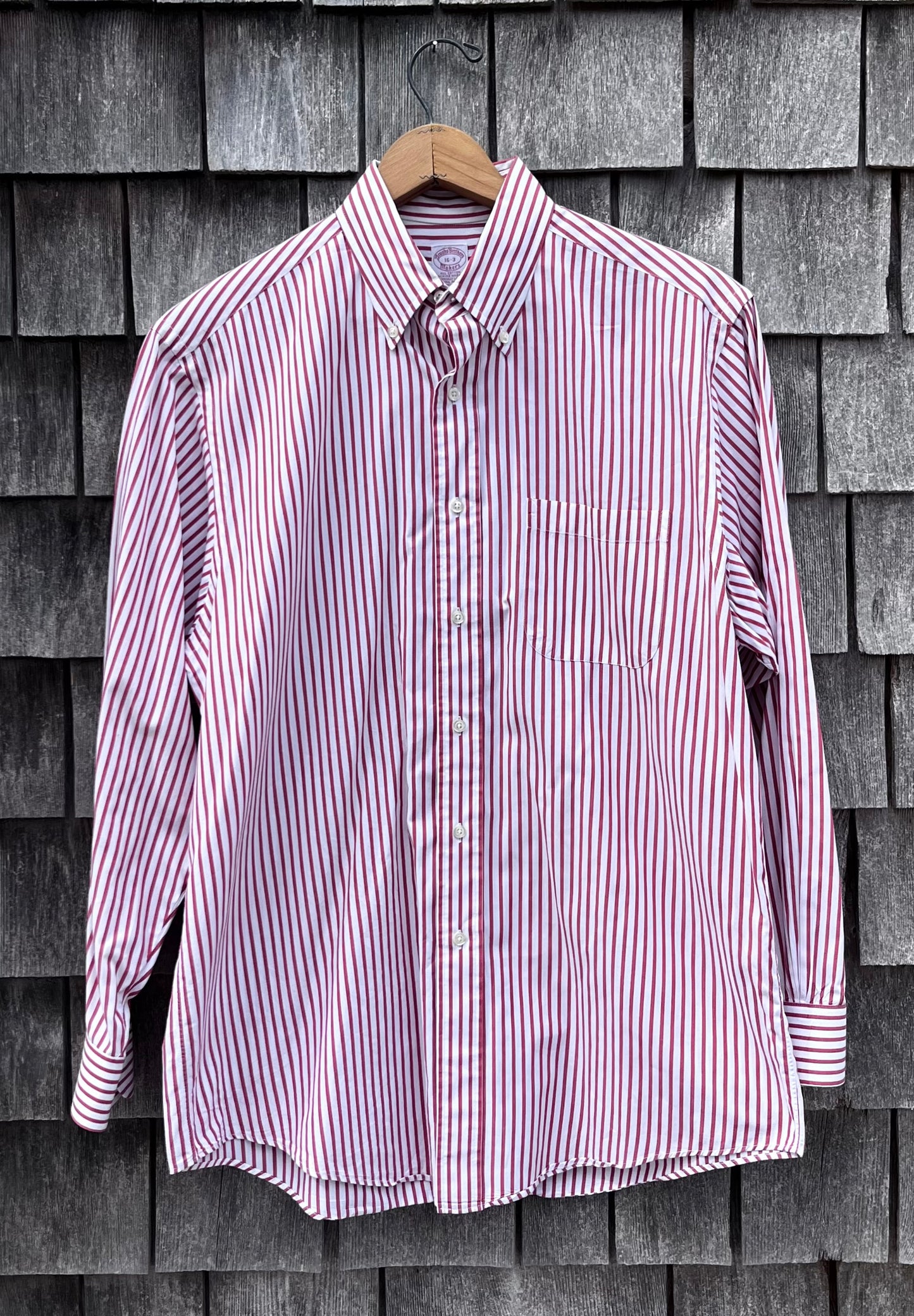 90s Brooks Brothers Makers Candy Stripe Poplin Button Down Shirt (16/3)