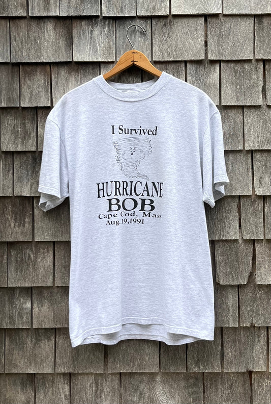 90s I Survived Hurricane Bob Cape Cod August 1991 T-Shirt (L)