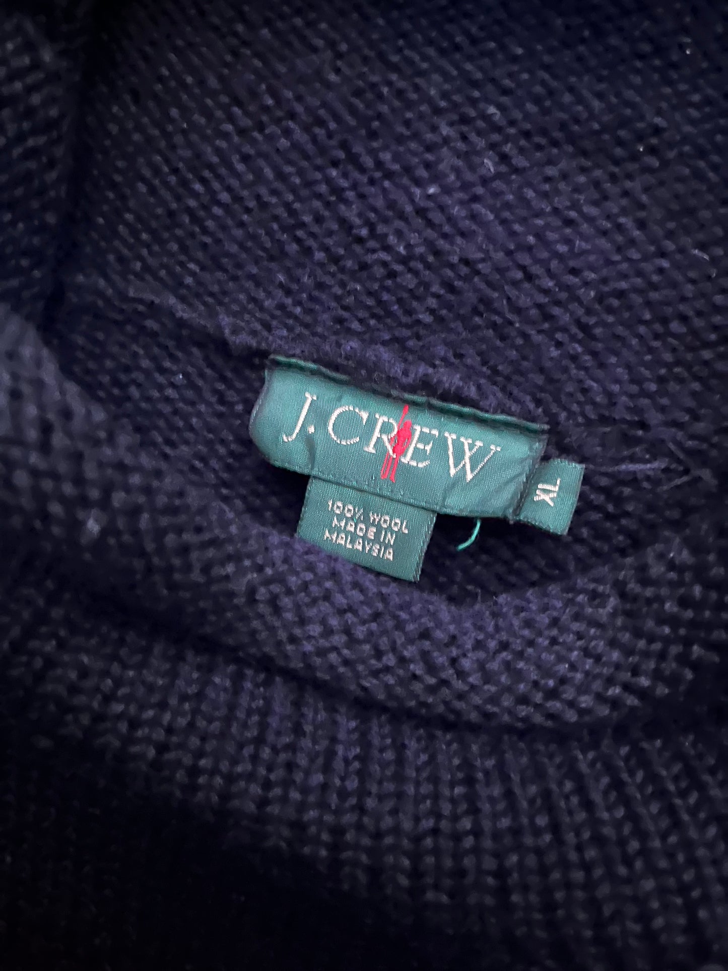 90s J. Crew Wool Knit Rollneck Sweater (XL)