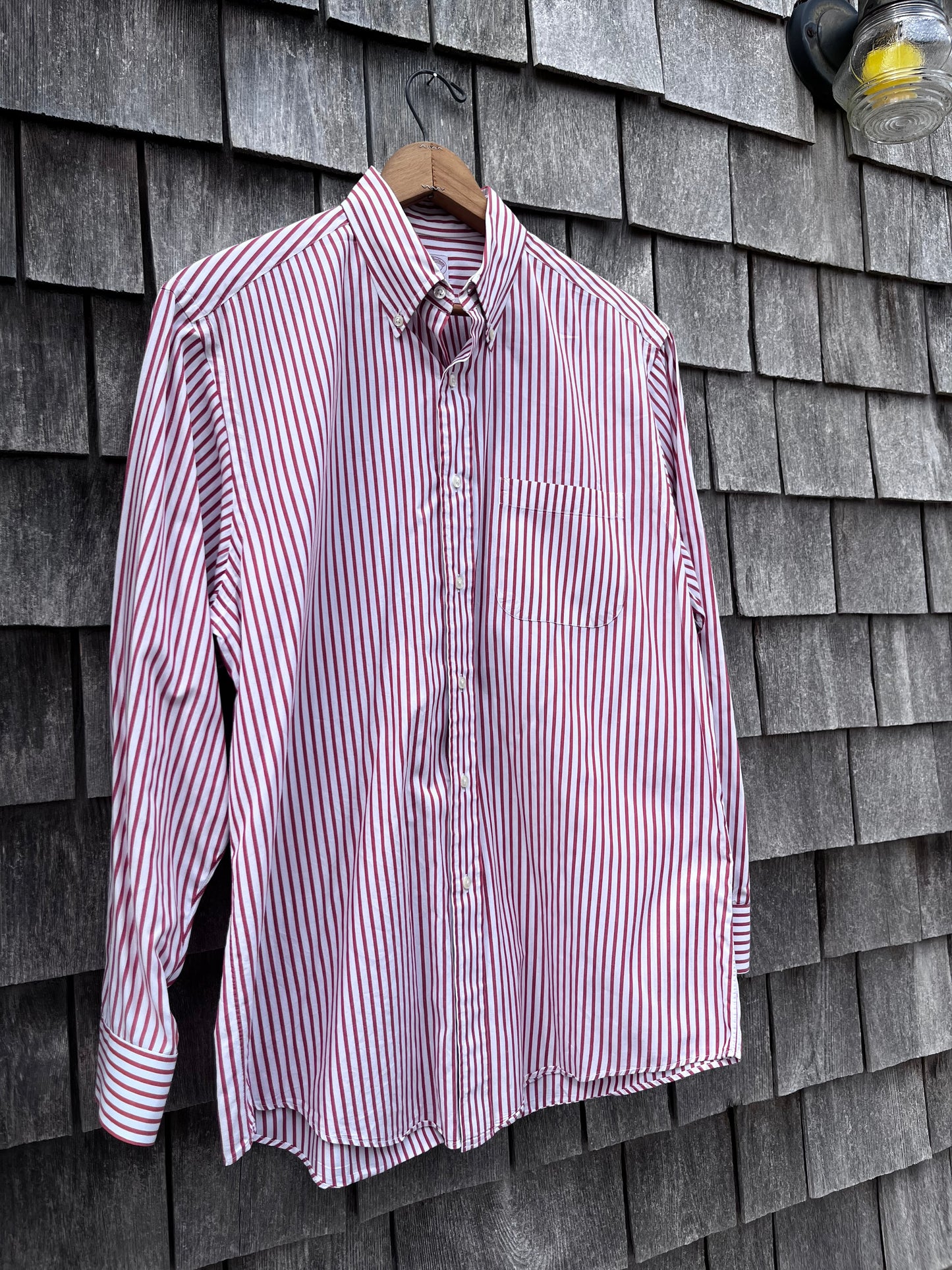 90s Brooks Brothers Makers Candy Stripe Poplin Button Down Shirt (16/3)