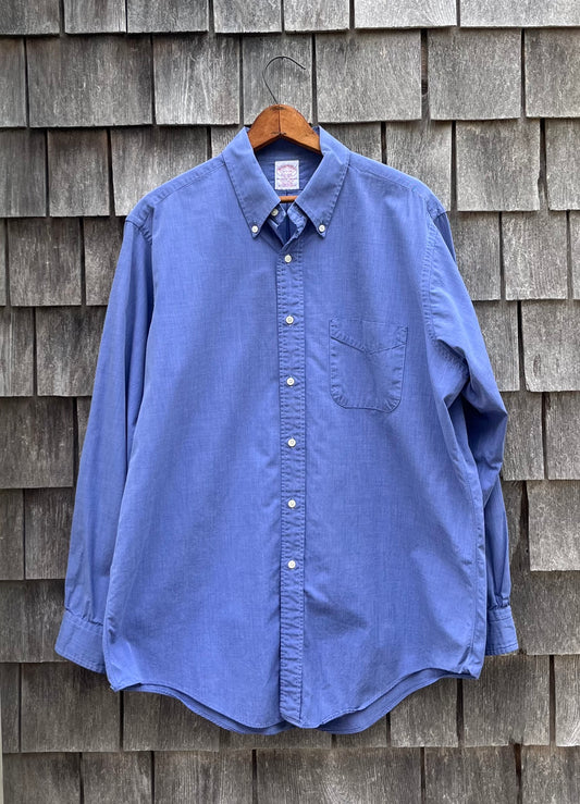 90s Brooks Brothers Makers Cotton Broadcloth 'Original Polo' Button Down Shirt (16.5-4)