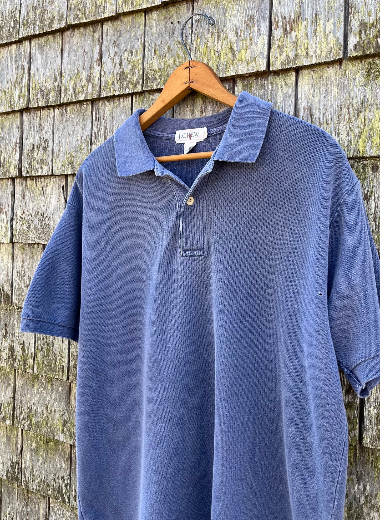 90s J.Crew Cotton Pigment Dyed Polo Shirt (L)