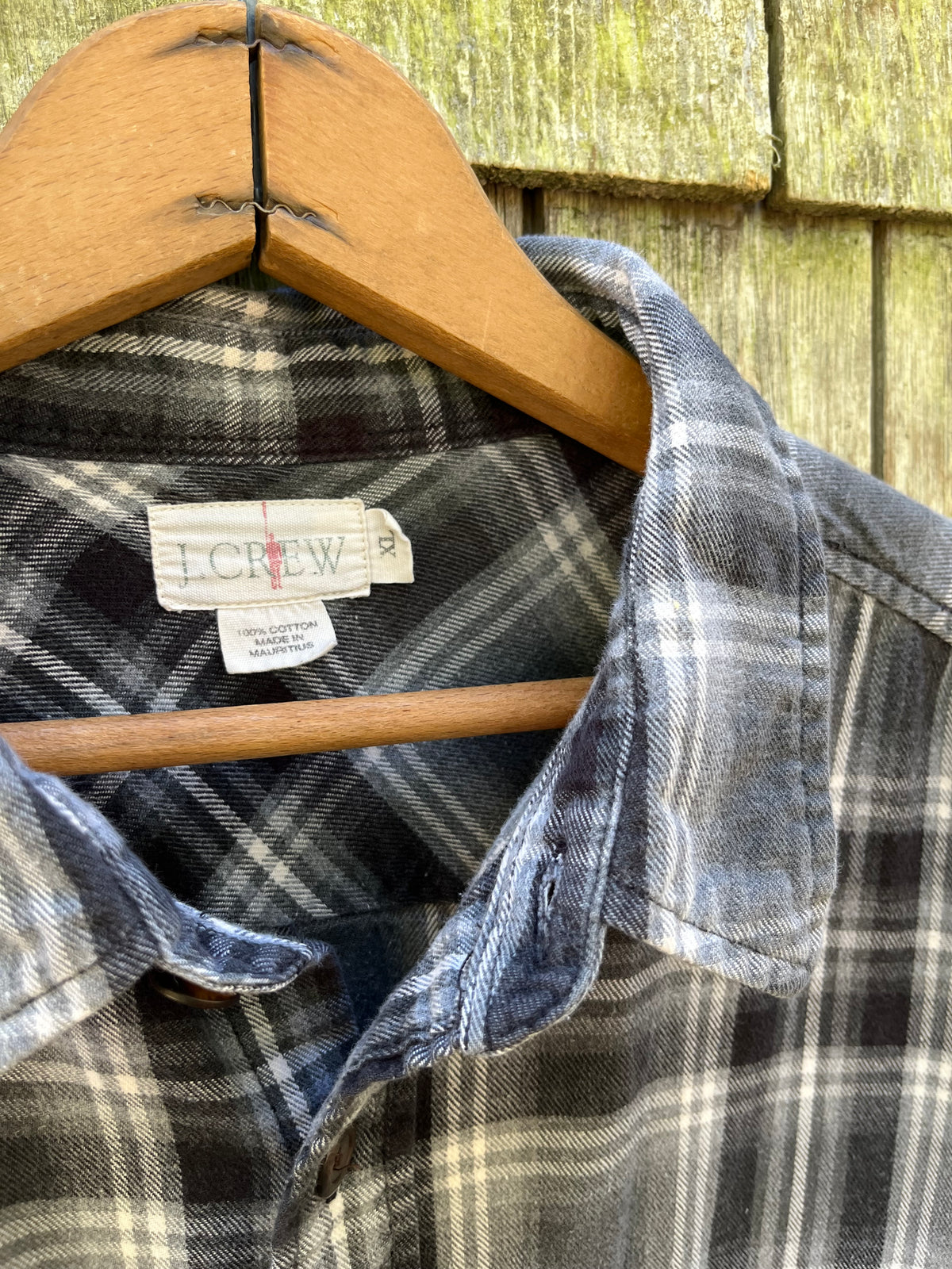 90s J.Crew Brushed Cotton Flannel Shirt (XL)