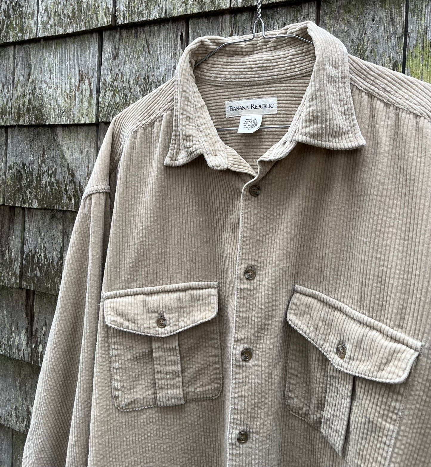 90s Banana Republic Wide Wale Corduroy Shirt (XL/XXL)