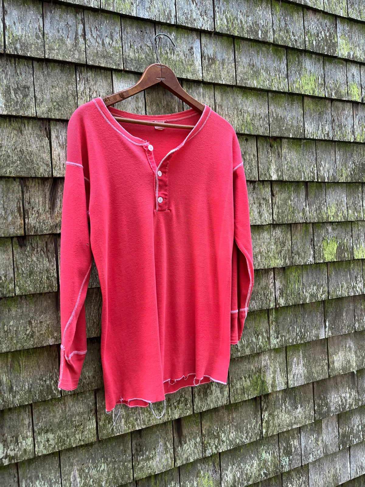 70s Healthknit Cotton Henley Shirt (S)