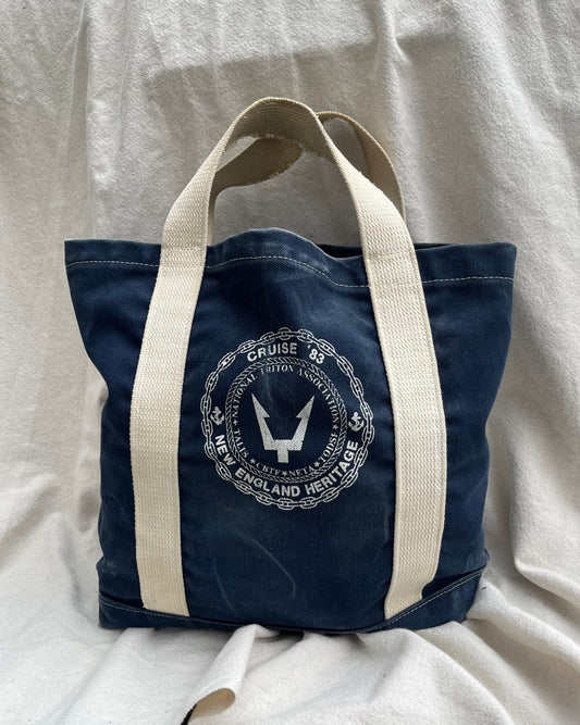 80s Triton Sailing Association New England Canvas Tote Bag