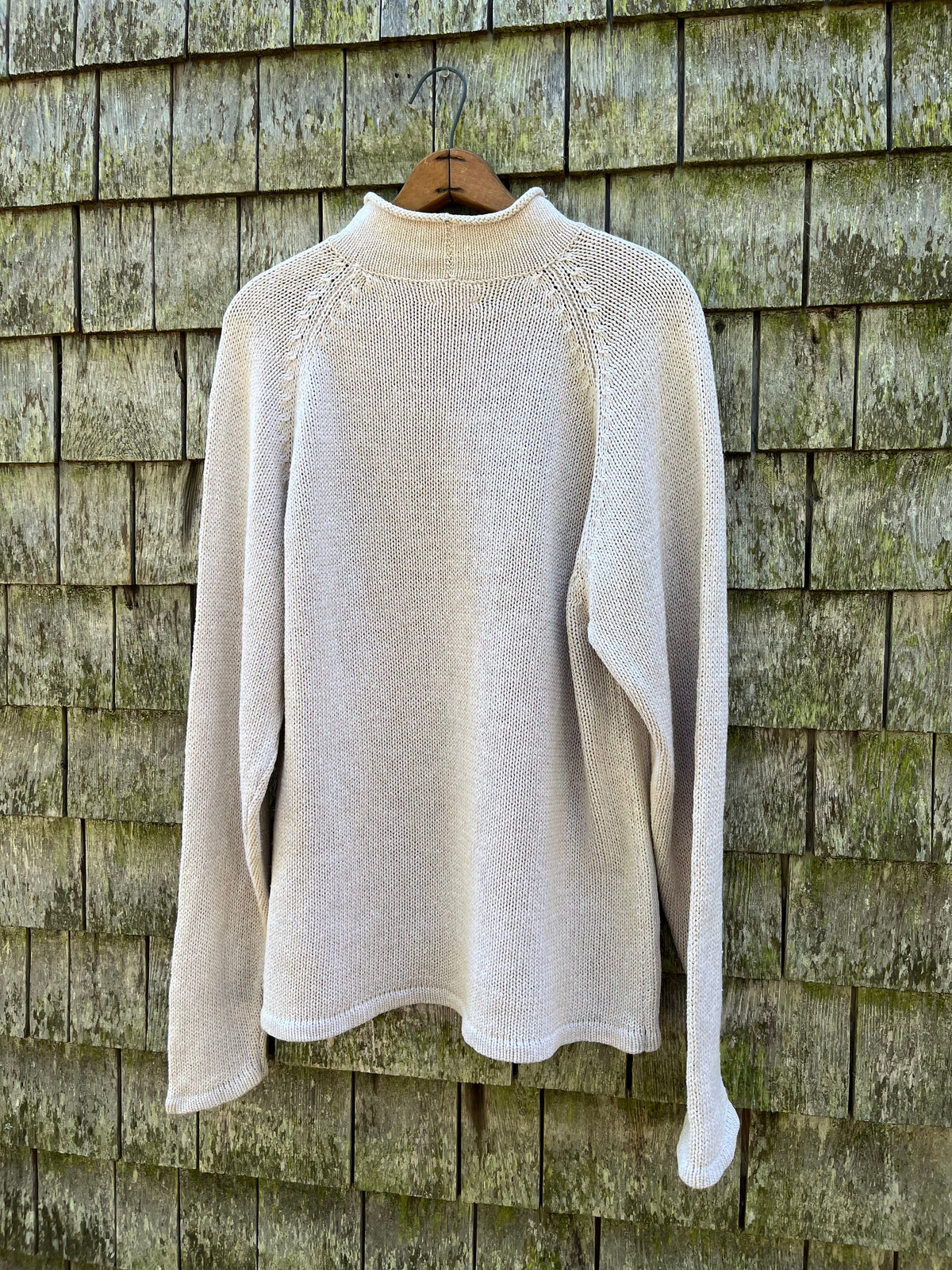 90s J.Crew Linen Cotton Blend Rollneck Sweater (L)