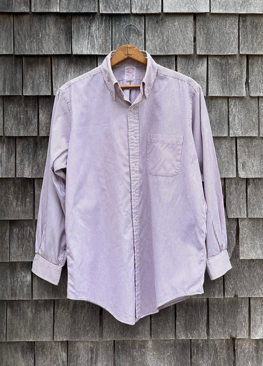 90s Brooks Brothers Makers University Stripe Pinpoint Oxford Cloth Button Down Shirt (15.5-2)