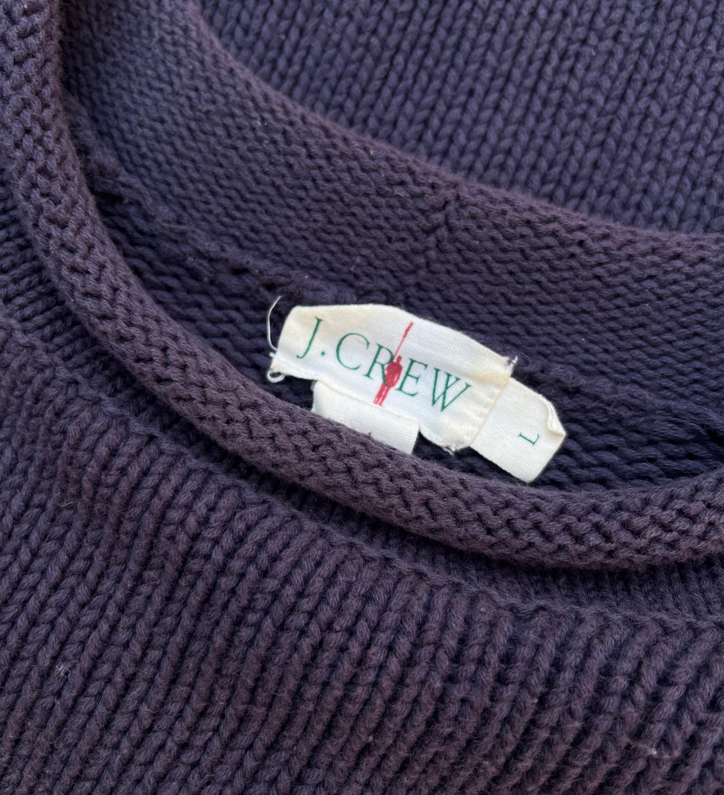 90s J.Crew Cotton Roll Neck Sweater (XL)