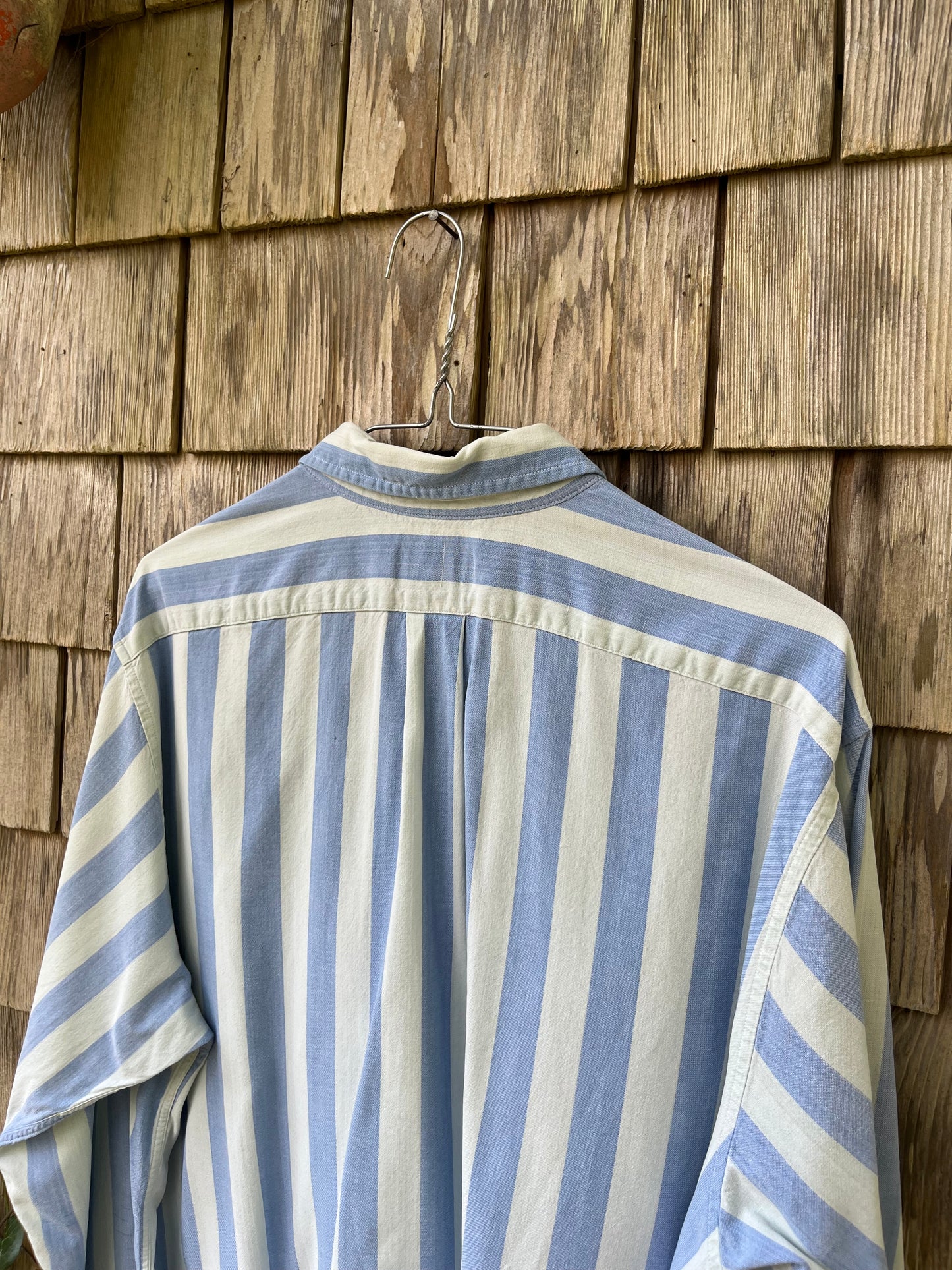 90s J. Crew Candy Stripe Oxford Cloth Button Down Shirt (L)