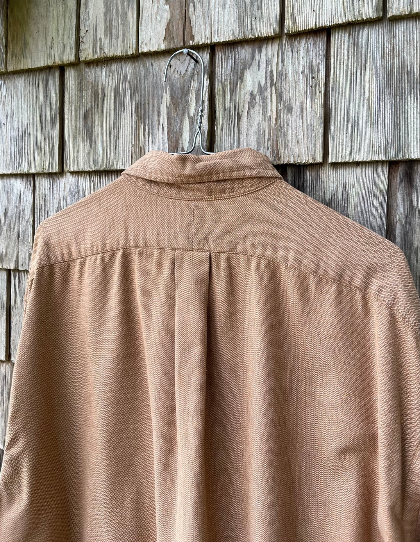 90s Ralph Lauren Golf 'Tilden' Herringbone Weave Brushed Cotton Button Down Shirt (XL/XXL)