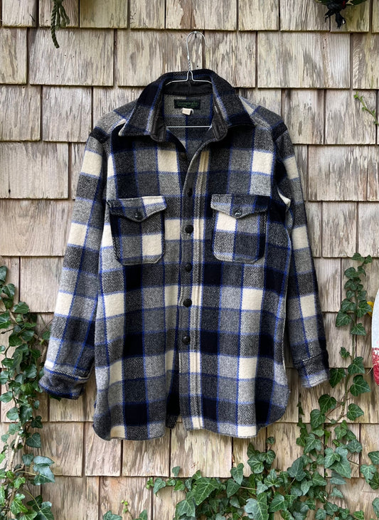 50s Abercrombie & Fitch Heavyweight Wool Button Up Shirt (M)