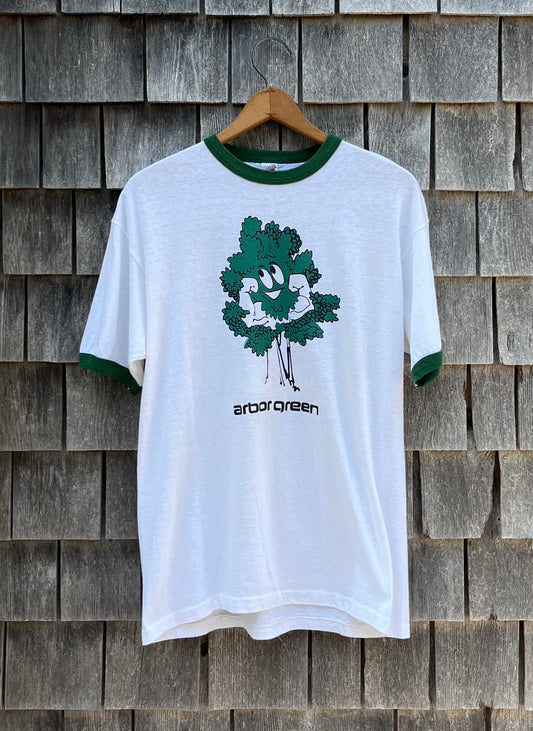 70s Arbor Green Ringer T-Shirt (M/L)
