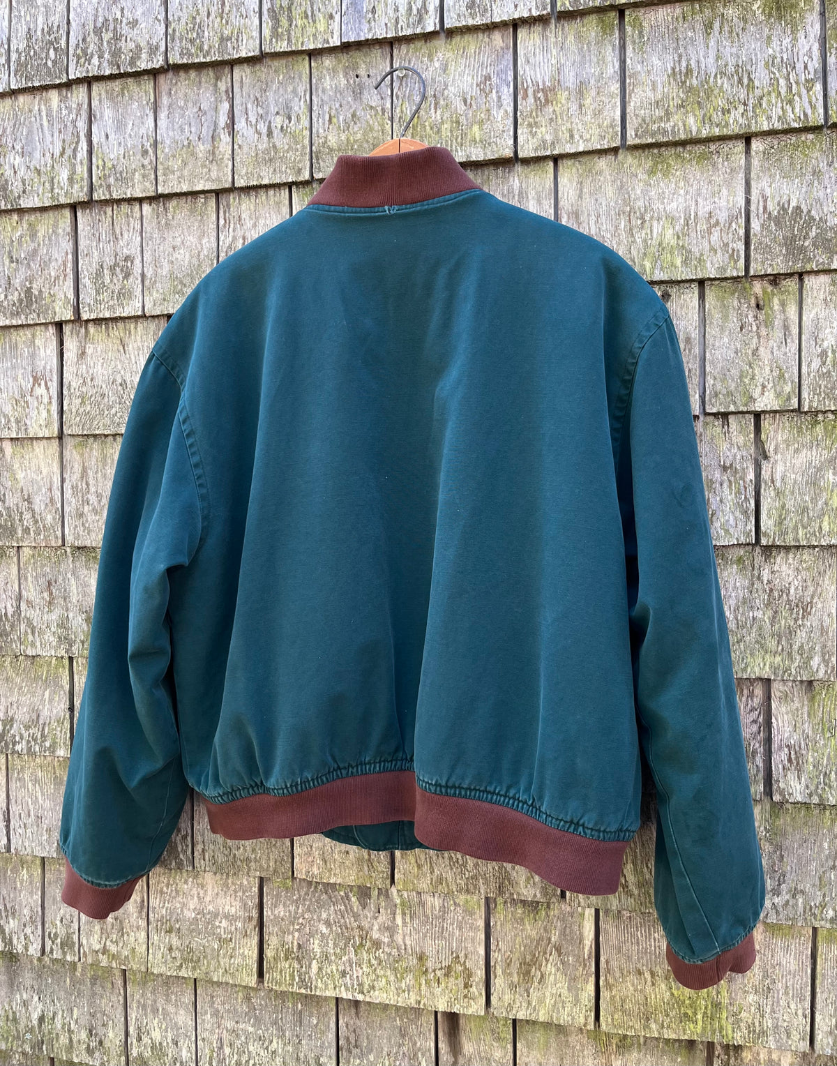 90s J.Crew Shearling Lined Cotton Bomber Jacket (L)