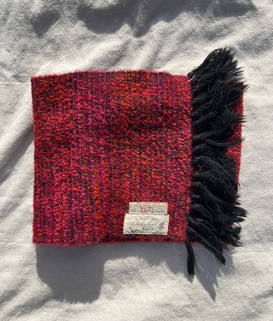 60s Andrew Stewart Wool Looped Knit Scarf