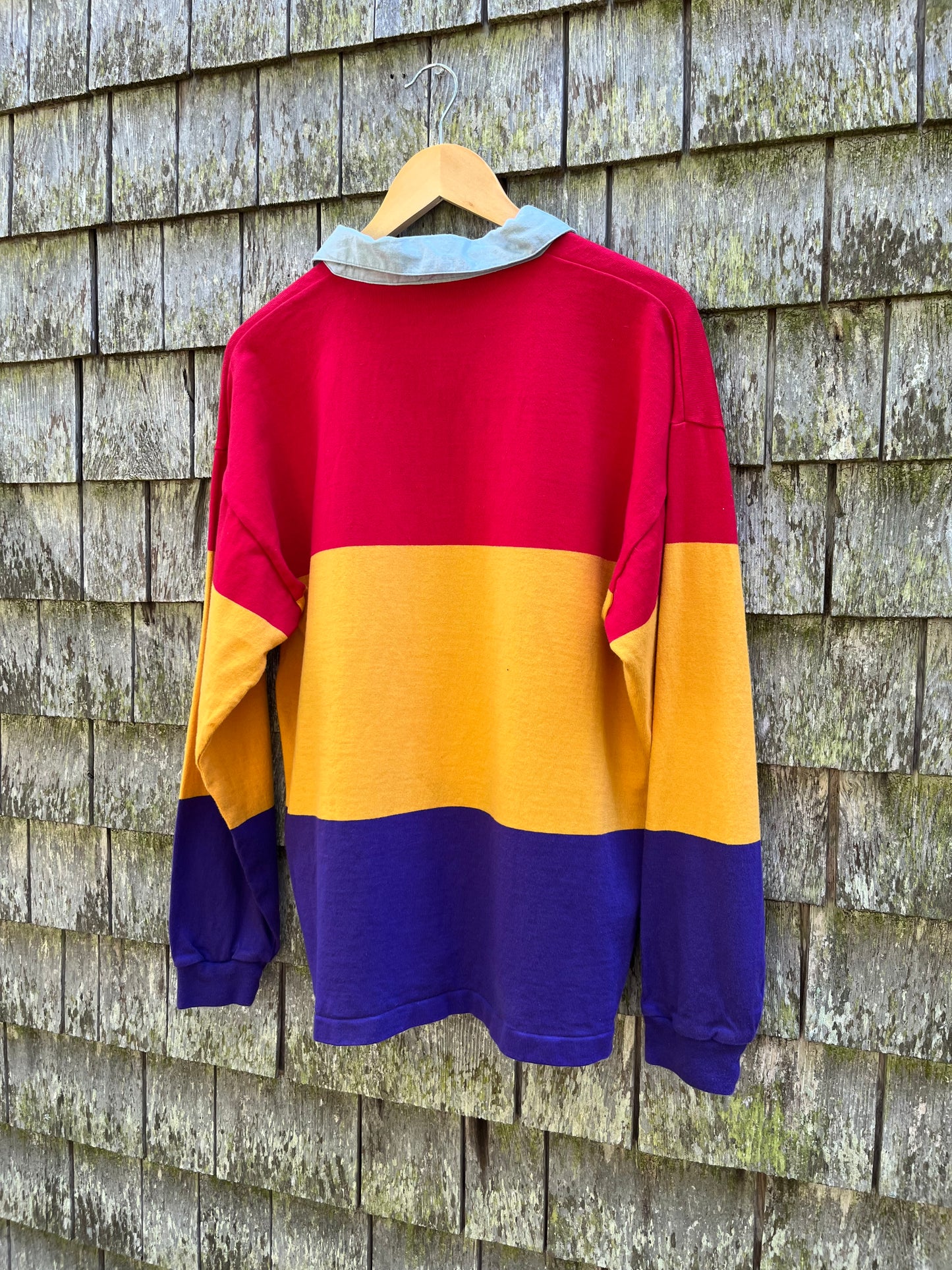 90s J.Crew Striped Cotton Rugby Shirt (L)