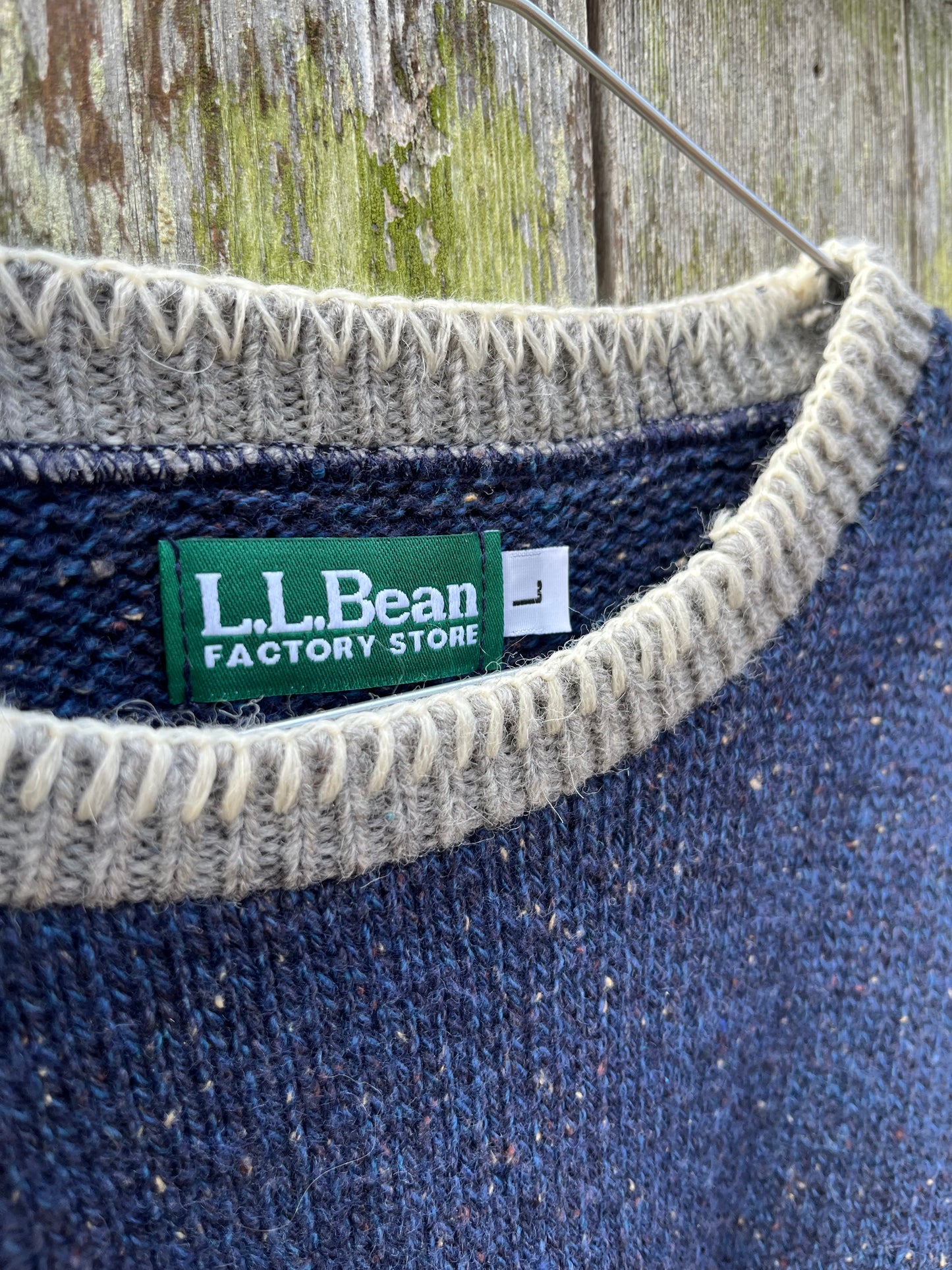 90s L.L. Bean Wool Blend Fleck Knit Sweater (L)
