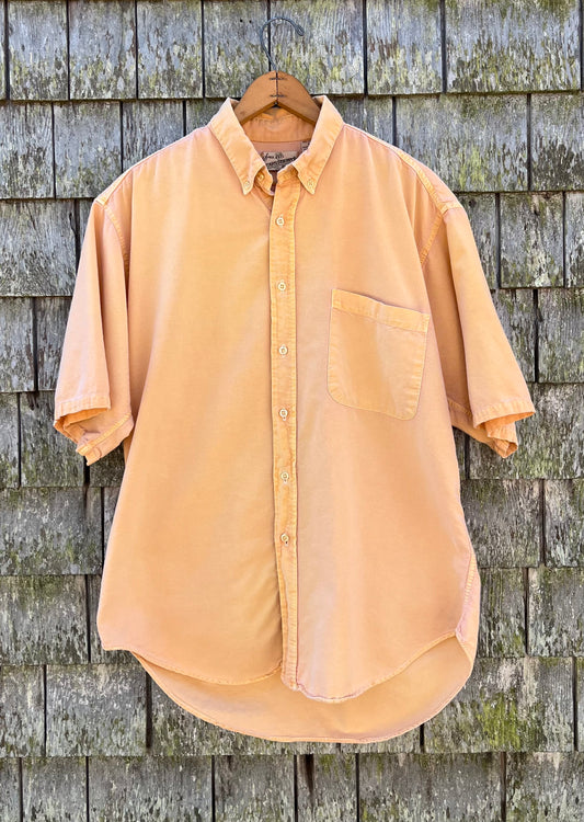 90s Sears & Roebuck Short Sleeve Pigment Dyed Cotton Button Down Shirt (L)
