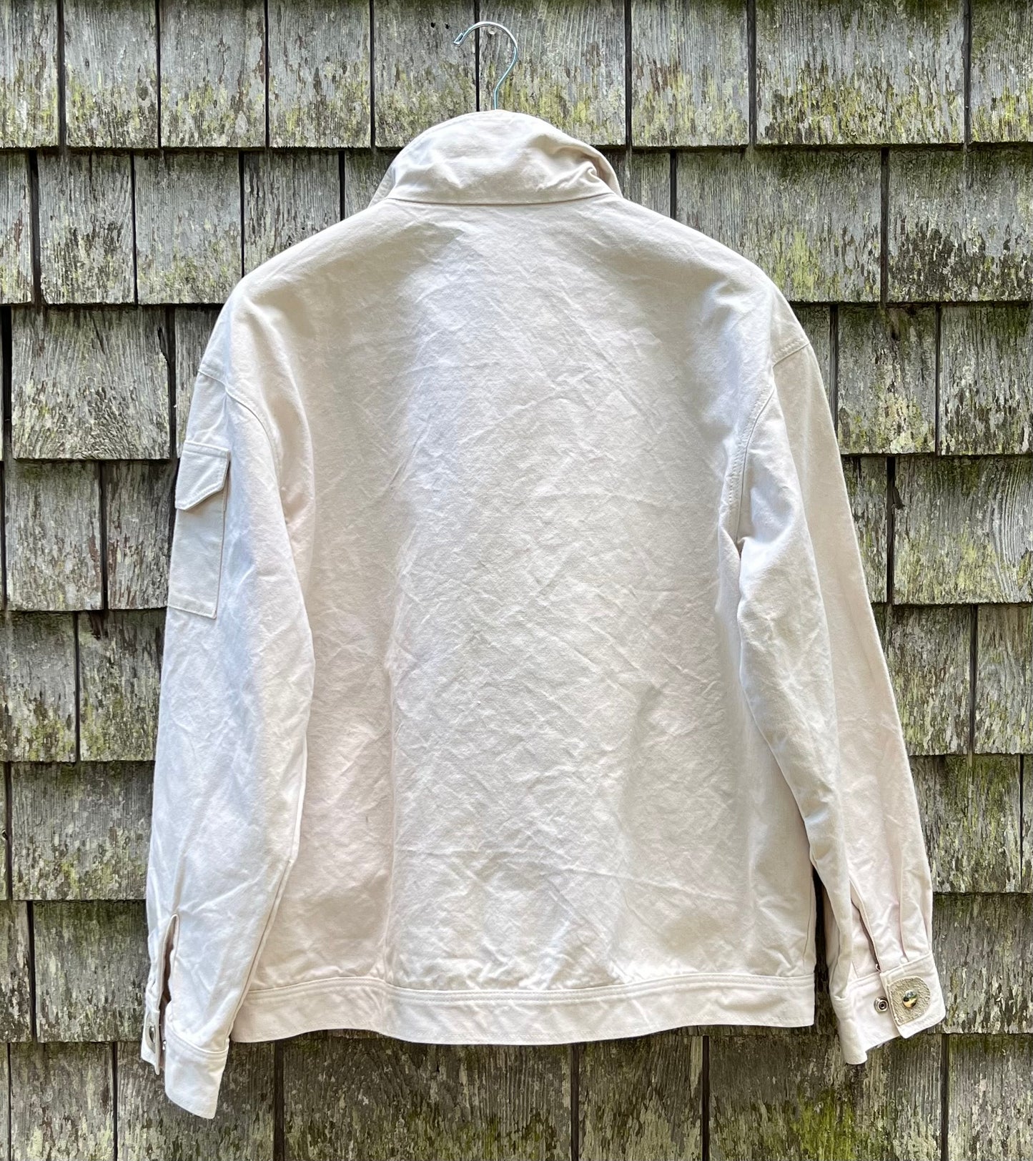 70s Sail Loft Cotton Canvas Snap Front Sailing Jacket (L)