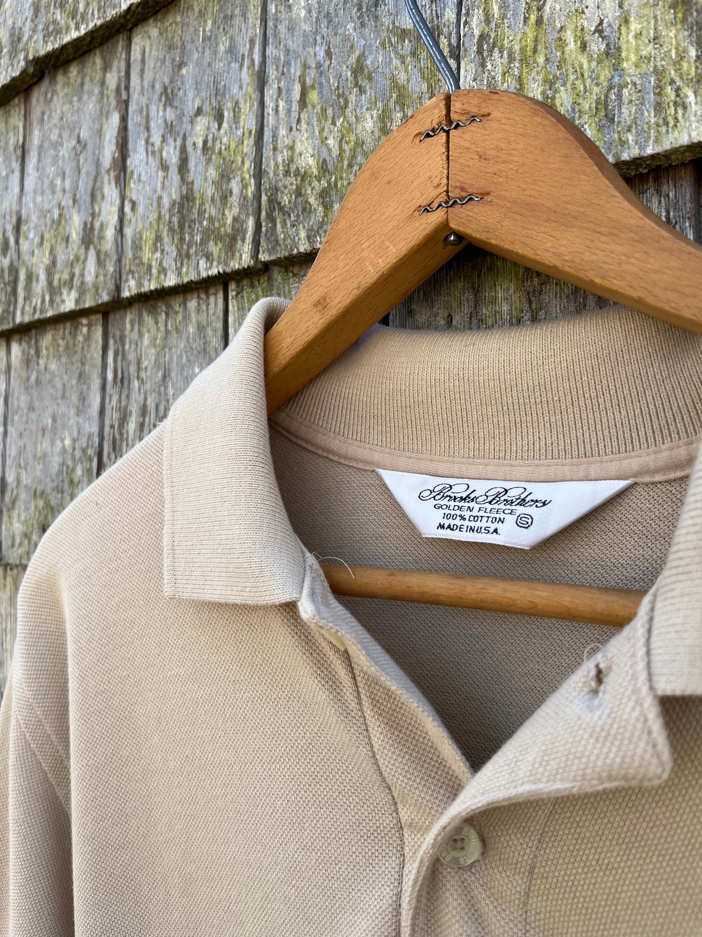 90s Brooks Brothers Golden Fleece Pique Cotton Polo Shirt (M)