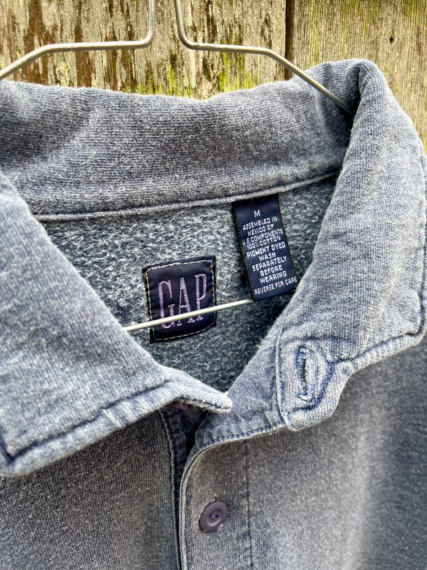 90s GAP Over-dyed Cotton Pullover Shirt (XL)