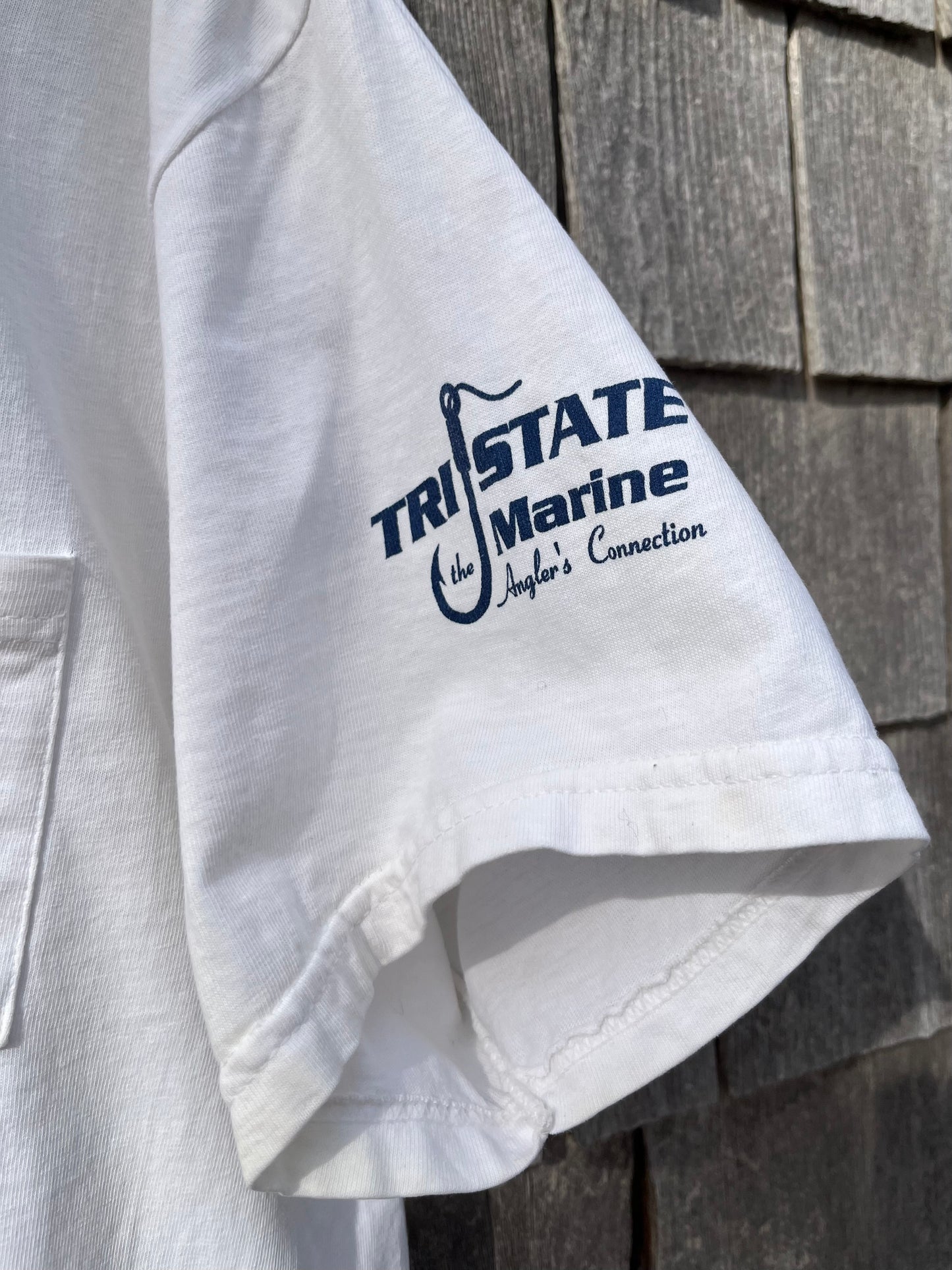 90s Grady White Boats Tri-State Marine Pocket T-Shirt (L)