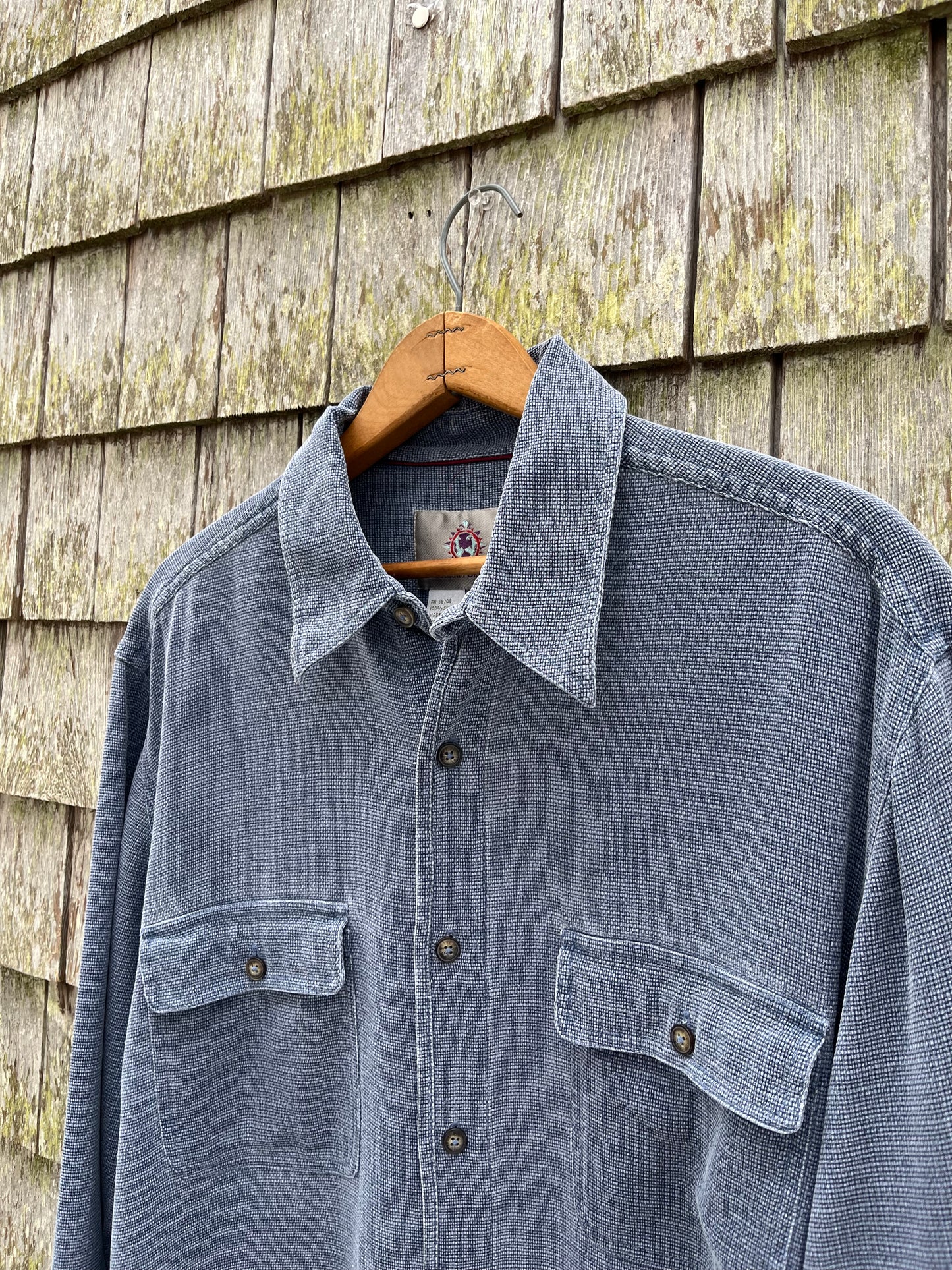 90s The Territory Ahead Open Weave Silk Button Front Shirt (L)